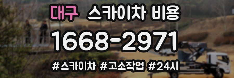 대구 스카이차 비용