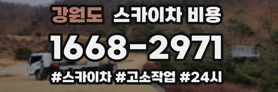 강원도 스카이차 비용