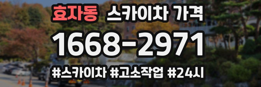 효자동 스카이차 가격