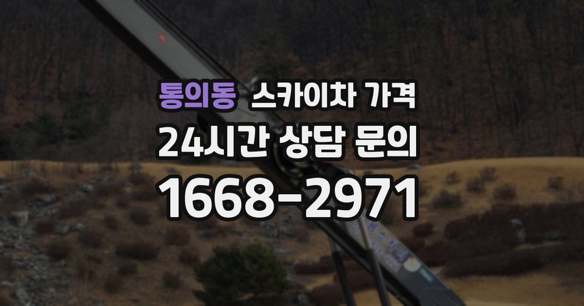 통의동 스카이차 가격