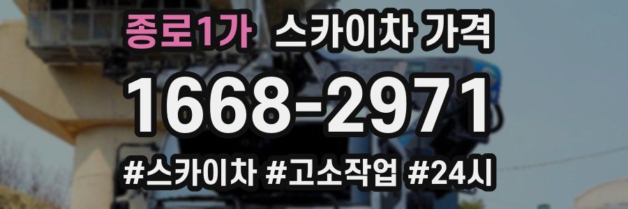 종로1가 스카이차 가격