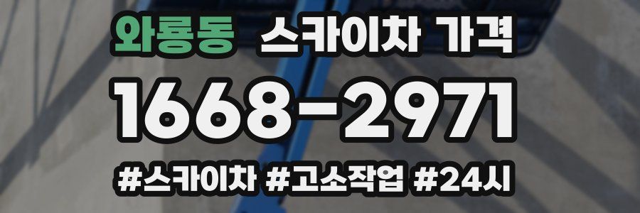 와룡동 스카이차 가격