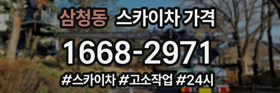 삼청동 스카이차 가격