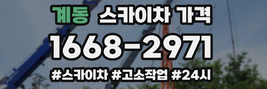 계동 스카이차 가격