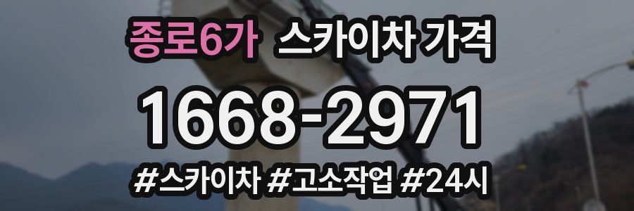 종로6가 스카이차 가격