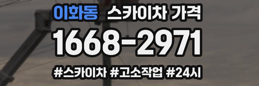 이화동 스카이차 가격