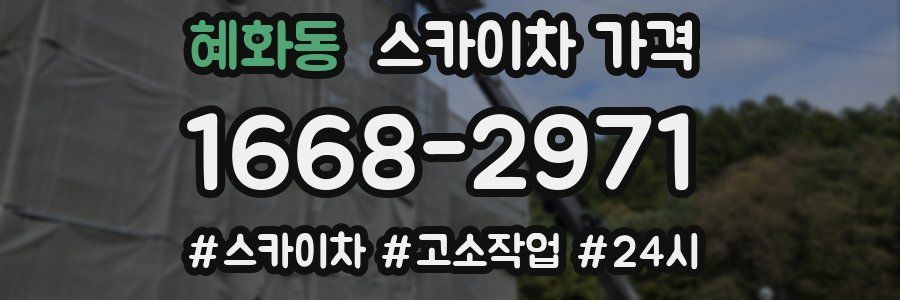 혜화동 스카이차 가격