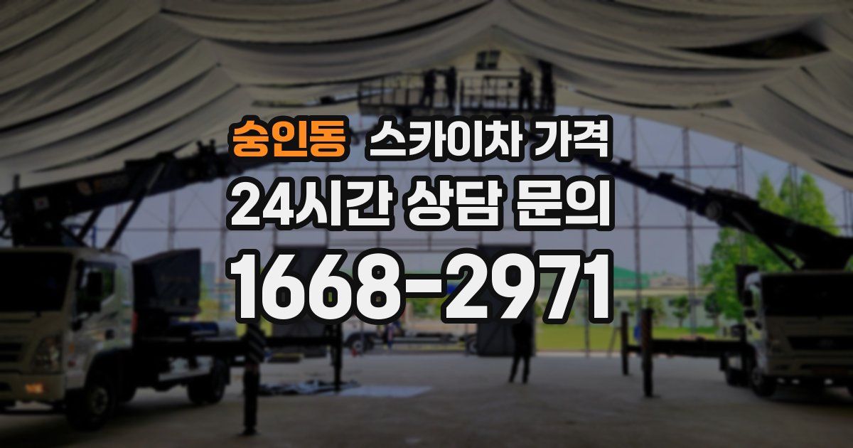 숭인동 스카이차 가격