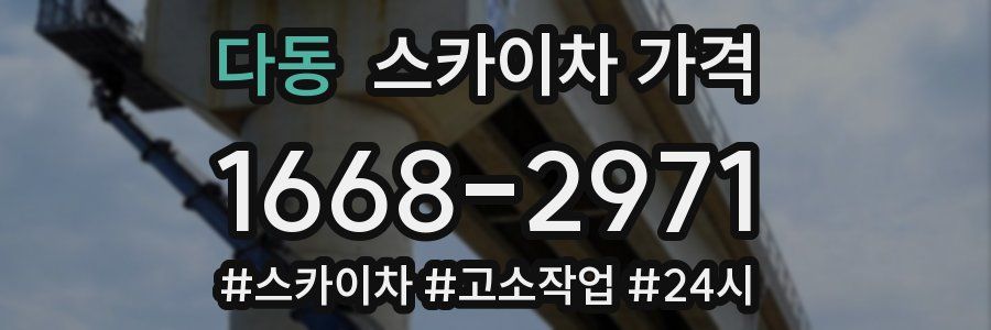 다동 스카이차 가격