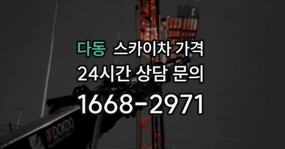 다동 스카이차 가격