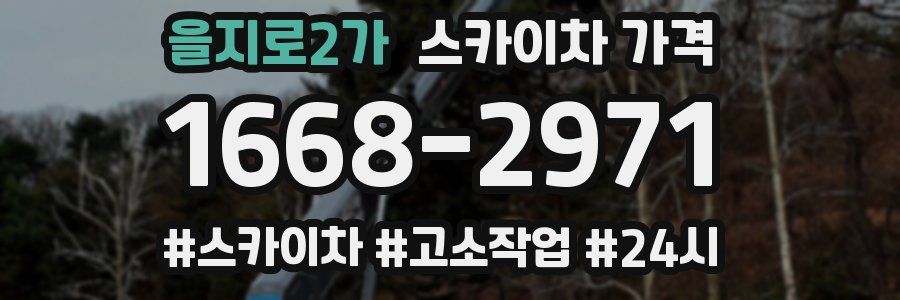 을지로2가 스카이차 가격