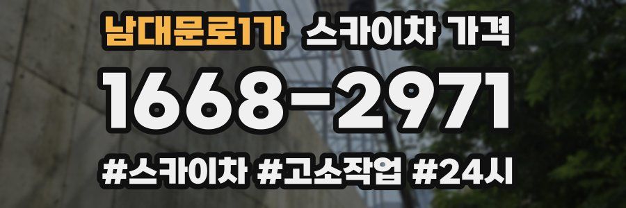 남대문로1가 스카이차 가격