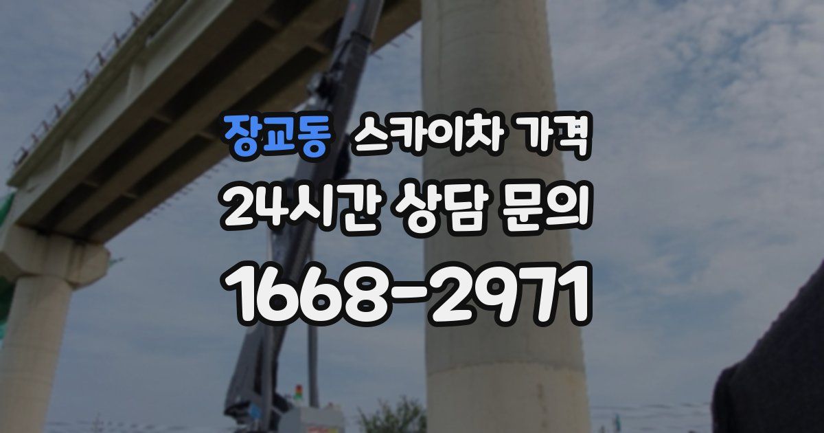 장교동 스카이차 가격