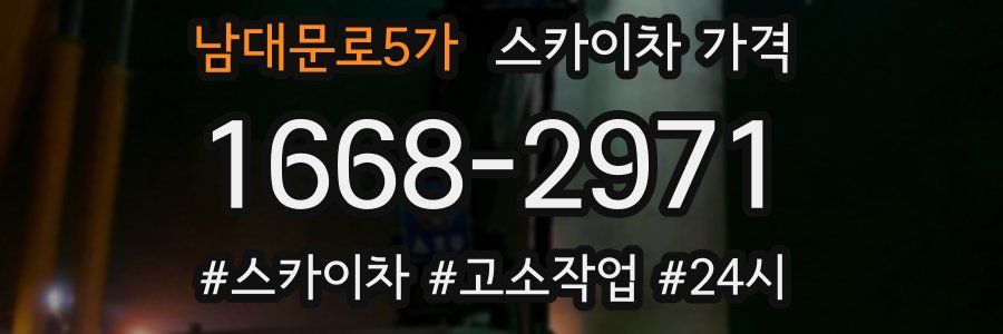 남대문로5가 스카이차 가격