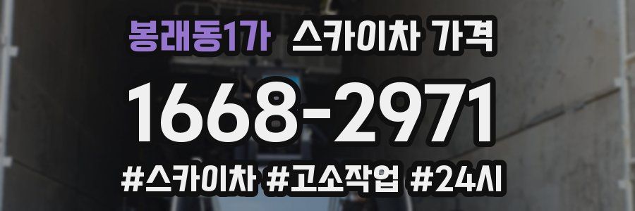 봉래동1가 스카이차 가격