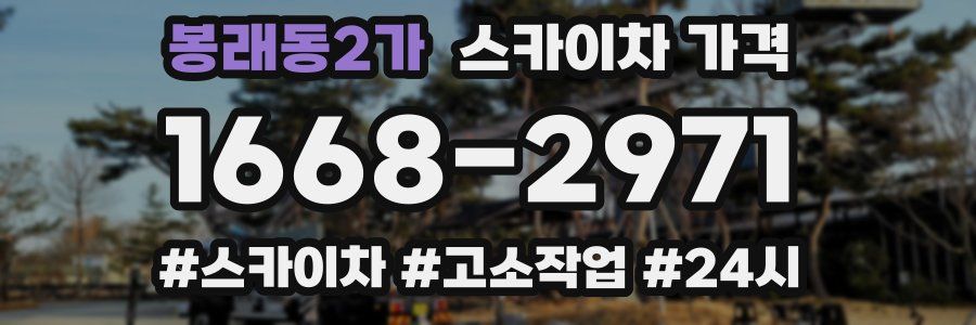 봉래동2가 스카이차 가격