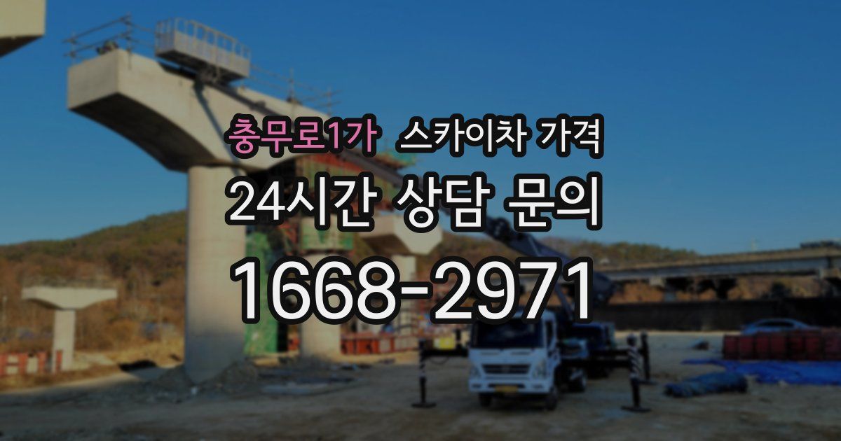 충무로1가 스카이차 가격