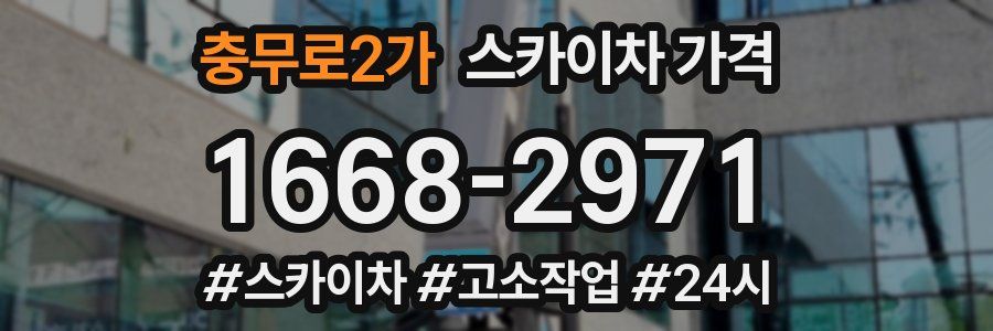 충무로2가 스카이차 가격