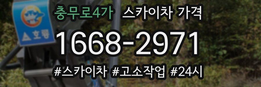 충무로4가 스카이차 가격