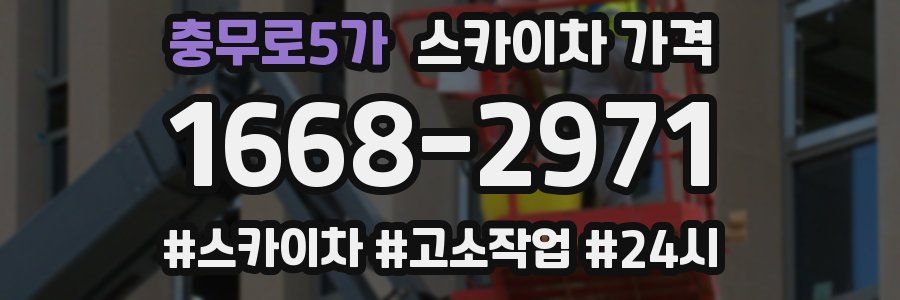 충무로5가 스카이차 가격