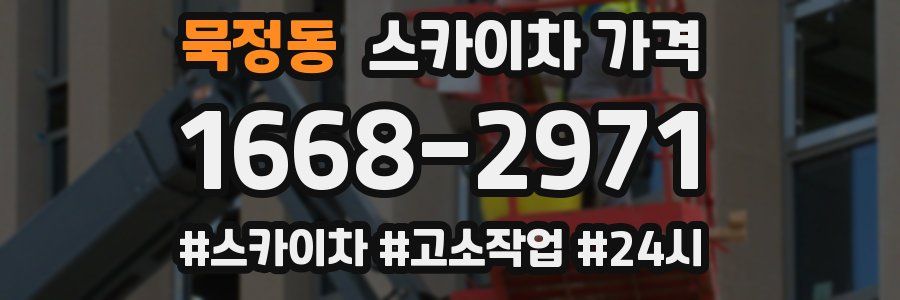 묵정동 스카이차 가격