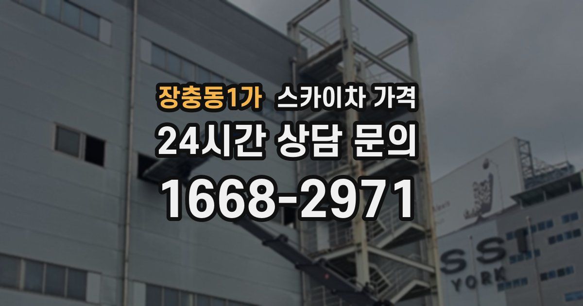 장충동1가 스카이차 가격