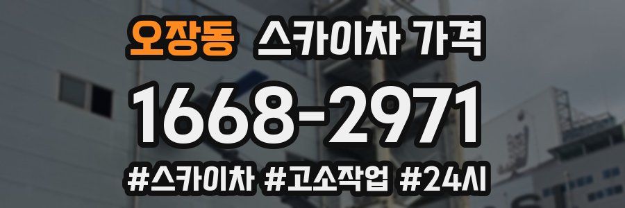 오장동 스카이차 가격