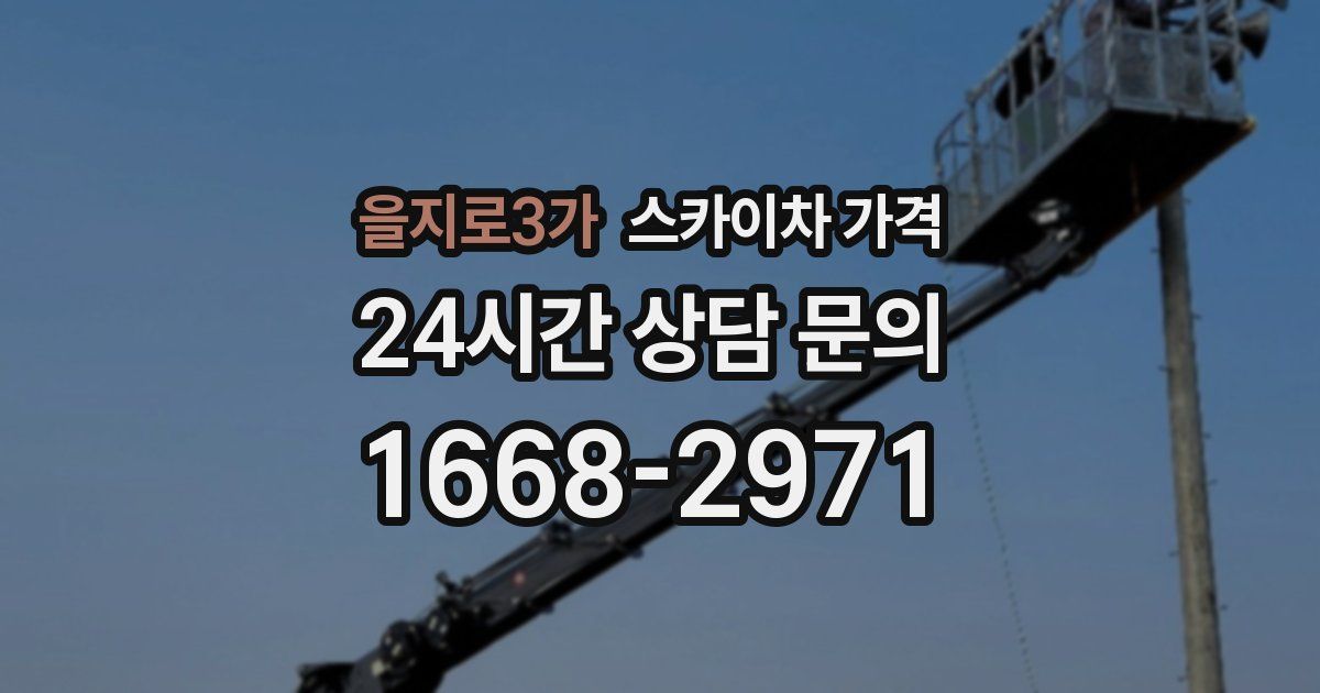 을지로3가 스카이차 가격