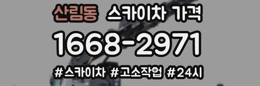 산림동 스카이차 가격