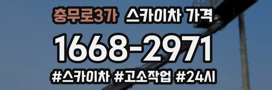 충무로3가 스카이차 가격