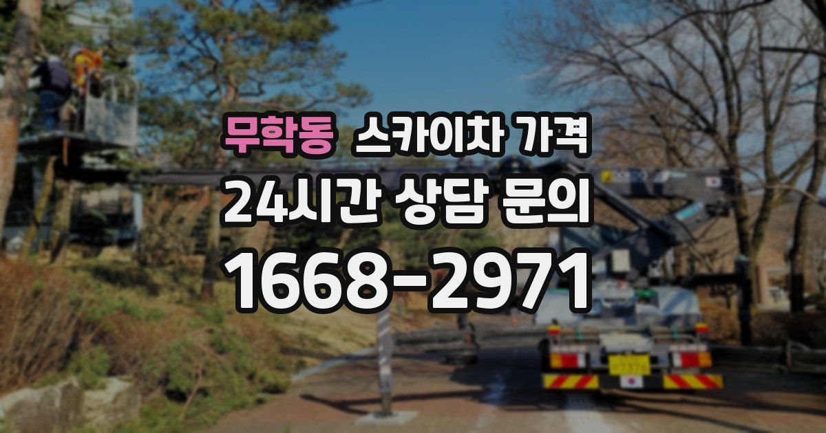 무학동 스카이차 가격