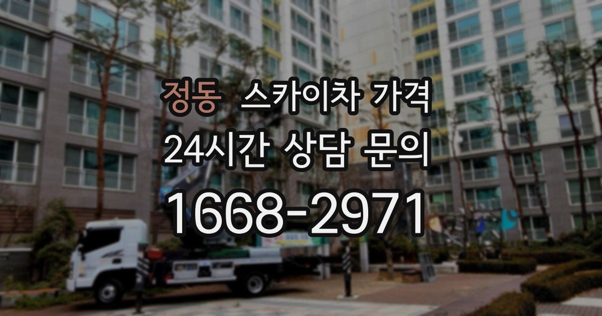 정동 스카이차 가격