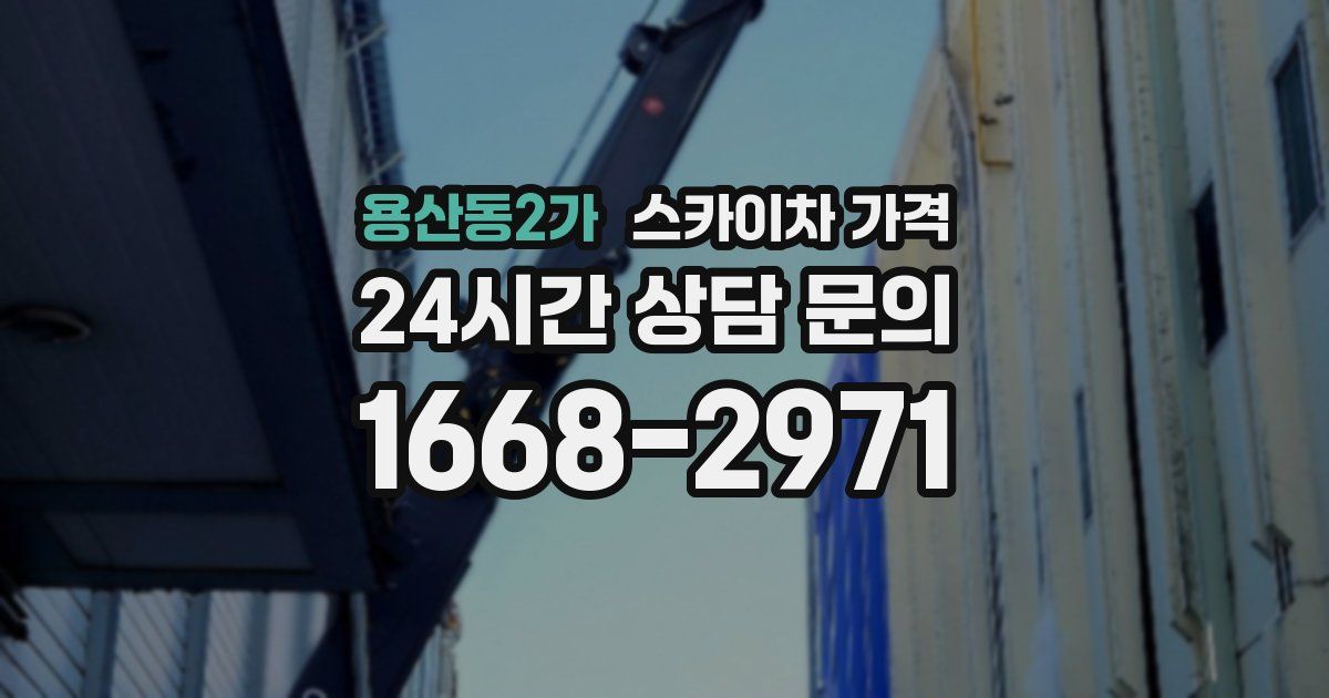 용산동2가 스카이차 가격