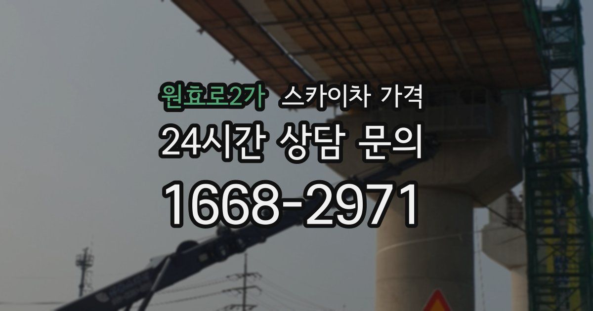 원효로2가 스카이차 가격