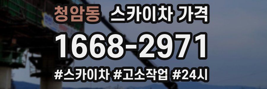 청암동 스카이차 가격