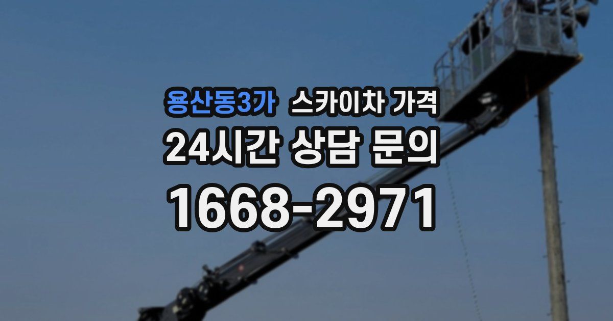 용산동3가 스카이차 가격