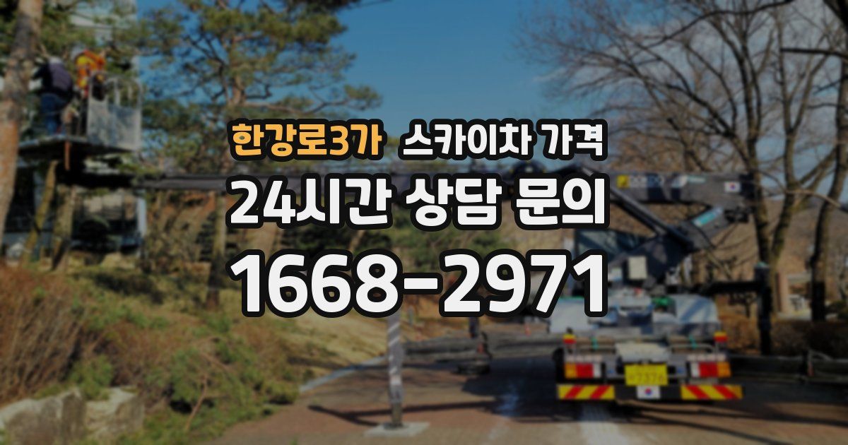 한강로3가 스카이차 가격