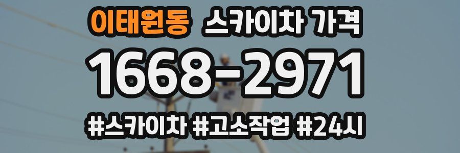 이태원동 스카이차 가격