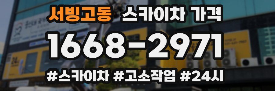 서빙고동 스카이차 가격