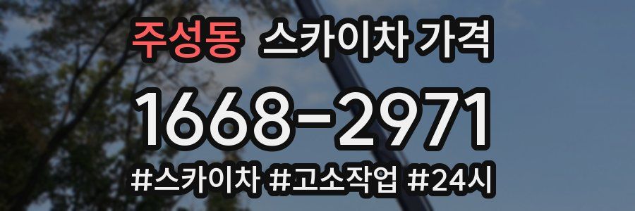 주성동 스카이차 가격