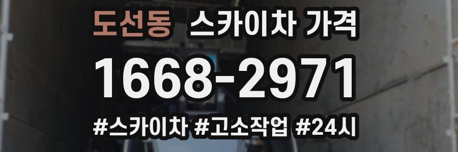 도선동 스카이차 가격