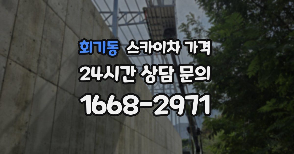 회기동 스카이차 가격