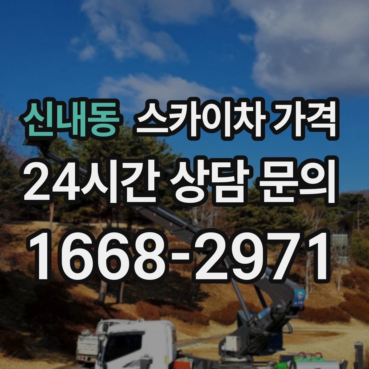 신내동 스카이차 가격 가로수·간판·전선이 동선을 막을 때