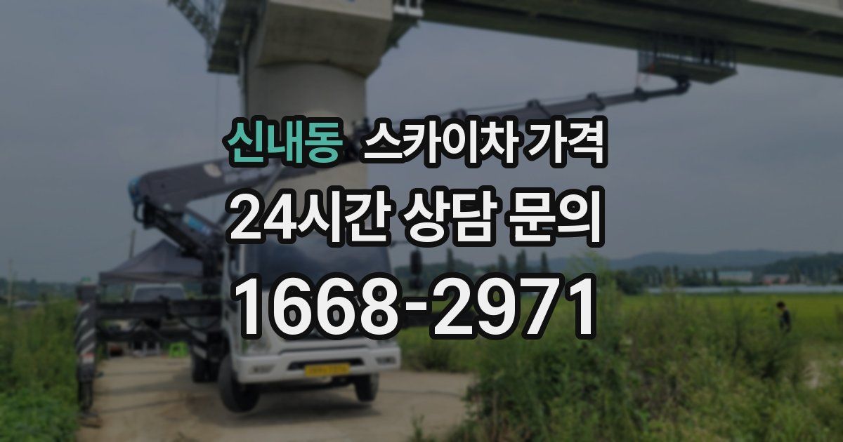 신내동 스카이차 가격