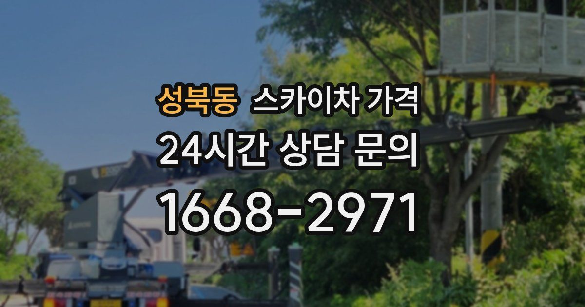 성북동 스카이차 가격