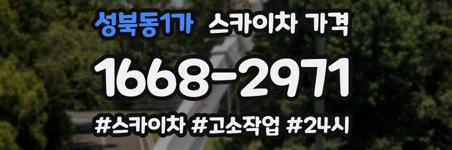 성북동1가 스카이차 가격