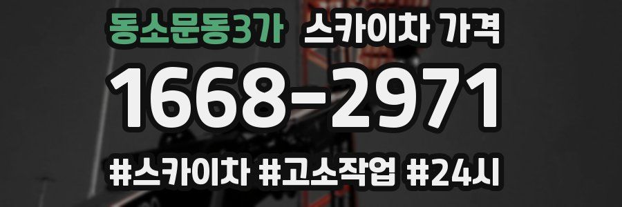 동소문동3가 스카이차 가격