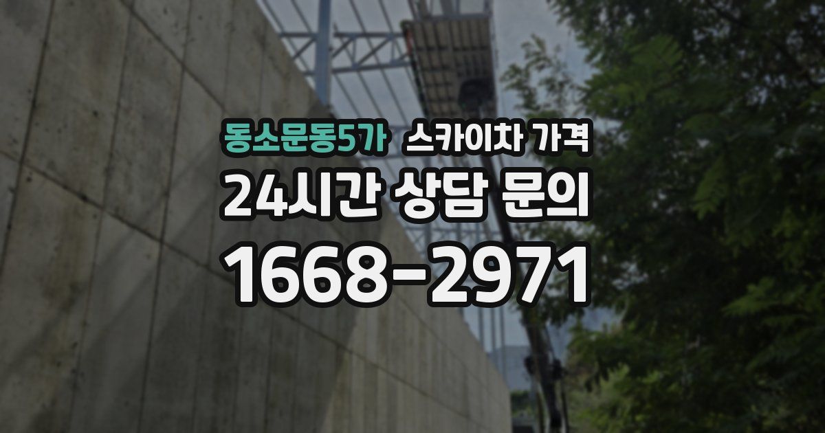 동소문동5가 스카이차 가격