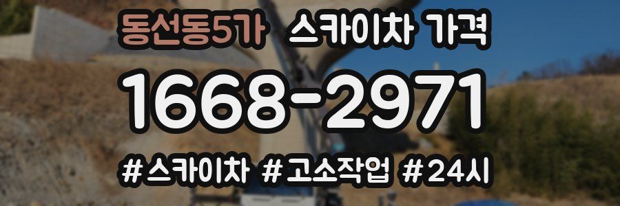 동선동5가 스카이차 가격