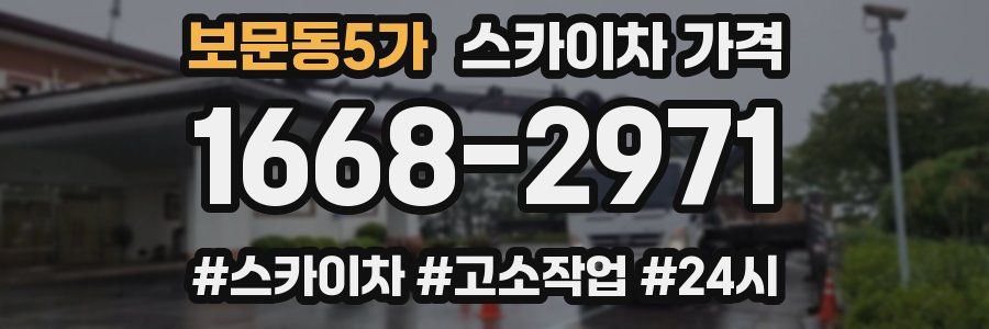 보문동5가 스카이차 가격